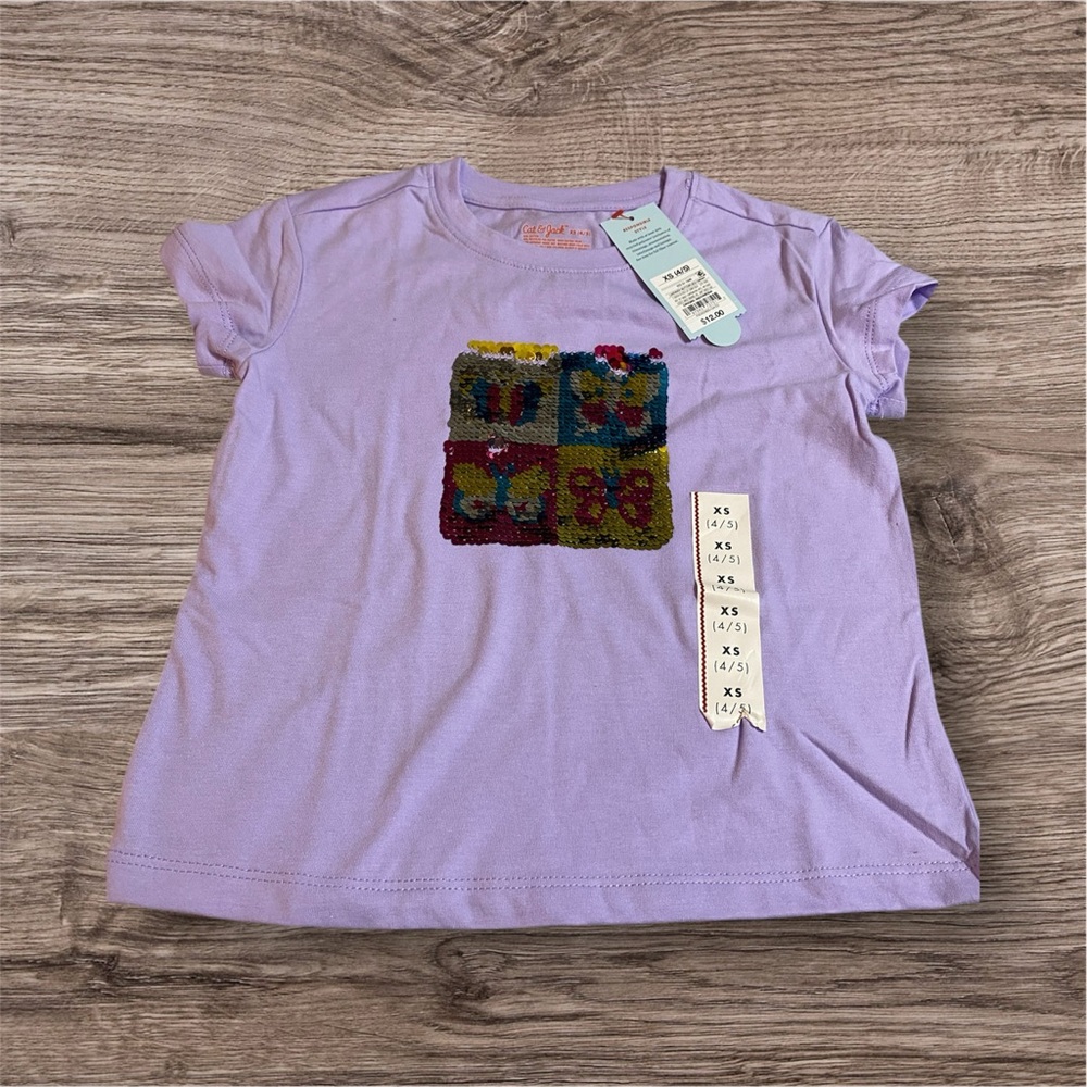 Target- Girls' Lilac Graphic Tee